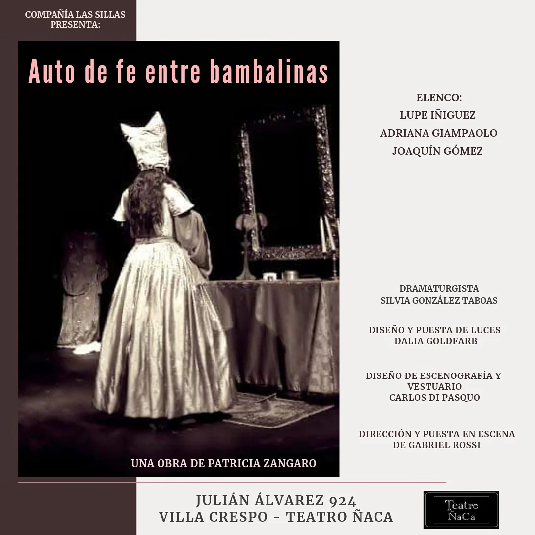 AUTO DE FE... ENTRE BAMBALINAS, obra de teatro