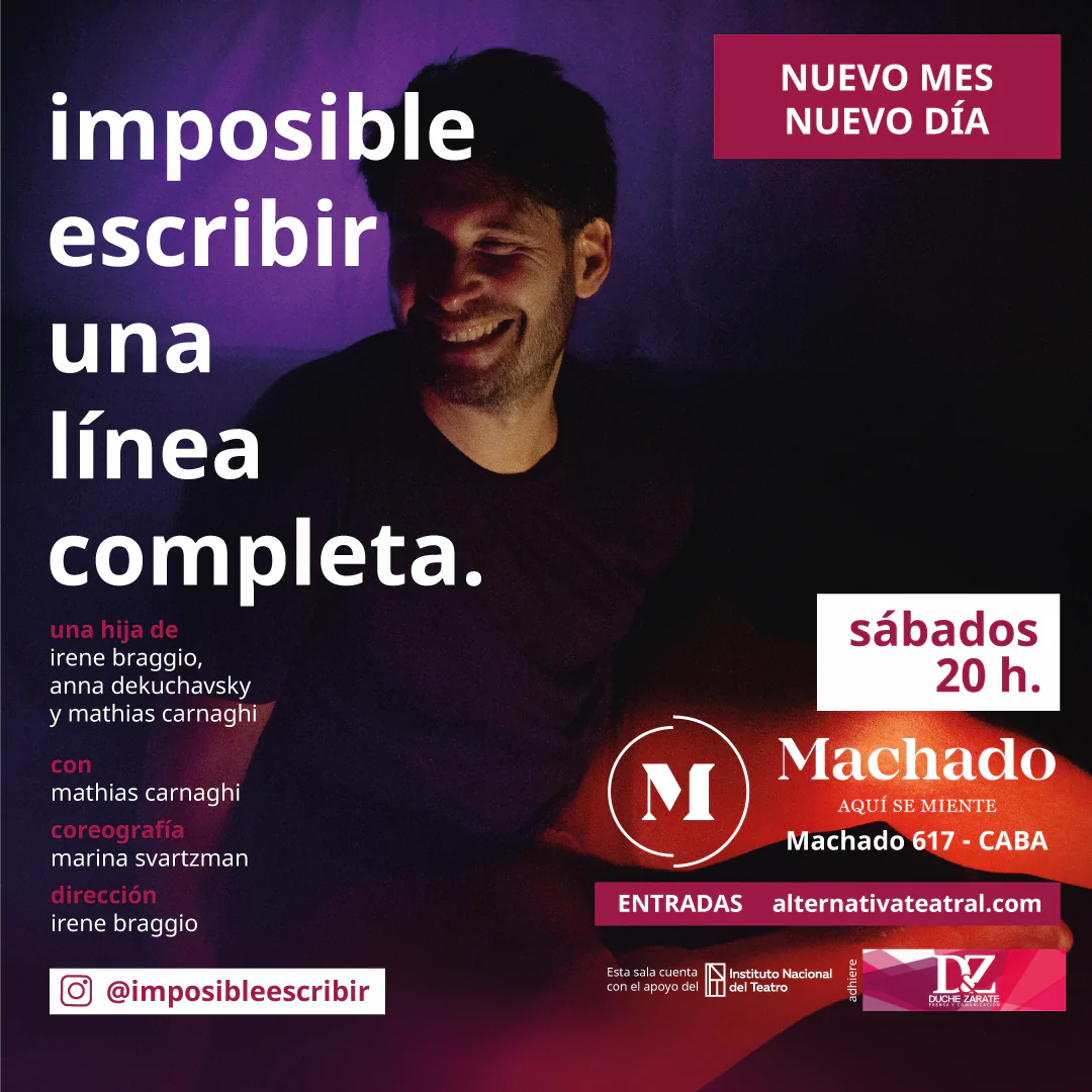 Imposible escribir una línea completa, obra de teatro