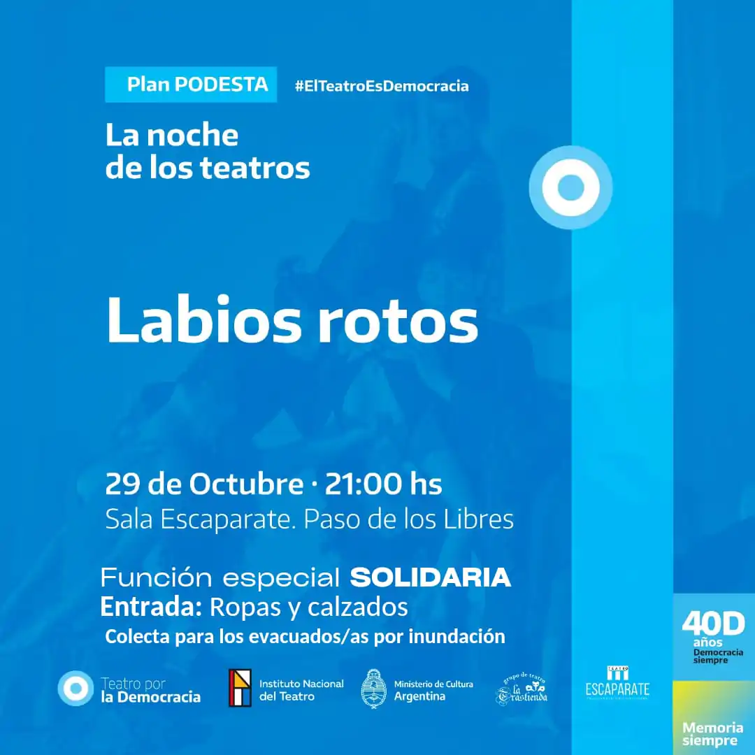 Labios Rotos, obra de teatro