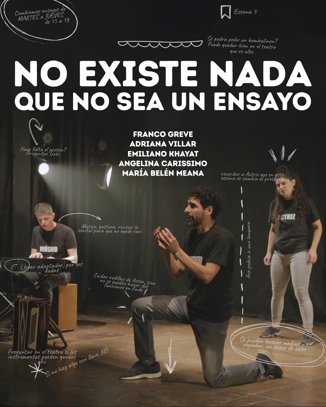 No existe nada que no sea un ensayo, obra de teatro