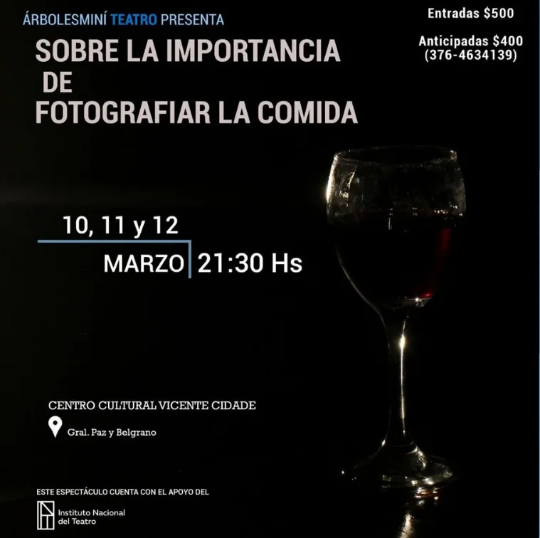 Sobre la importancia de fotografiar la comida, obra de teatro
