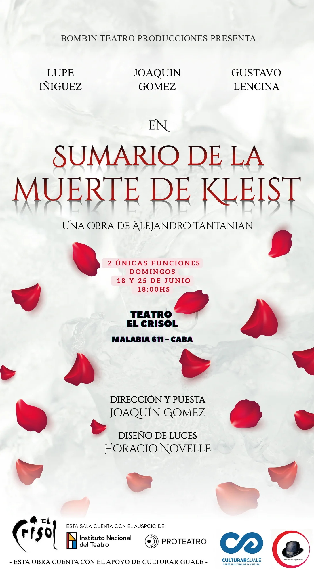Sumario de la muerte de Kleist, obra de teatro